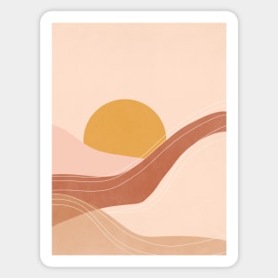 Abstract sunset painting 3.3 Sticker